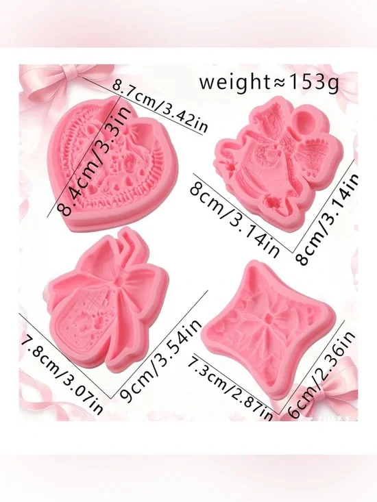 4 Pcs Western Cowboy Chocolate Silicone Mold Set - Picture 2 of 6